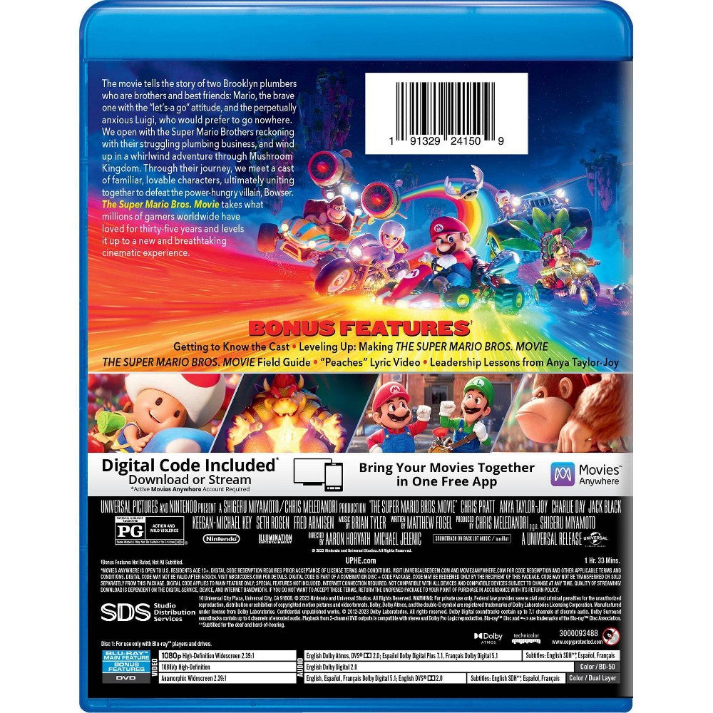 The Super Mario Bros. Movie (Blu-ray + DVD + Digital) *ADD 3 TO YOUR CART & 1 IS FREE!*