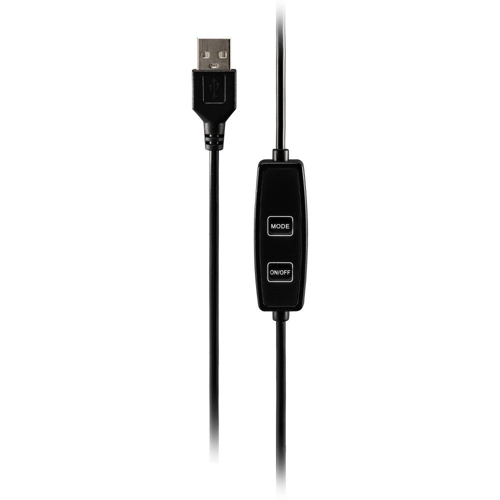 Enbrighten 12' USB-A Black Stealth Tape Light RGB Push Button