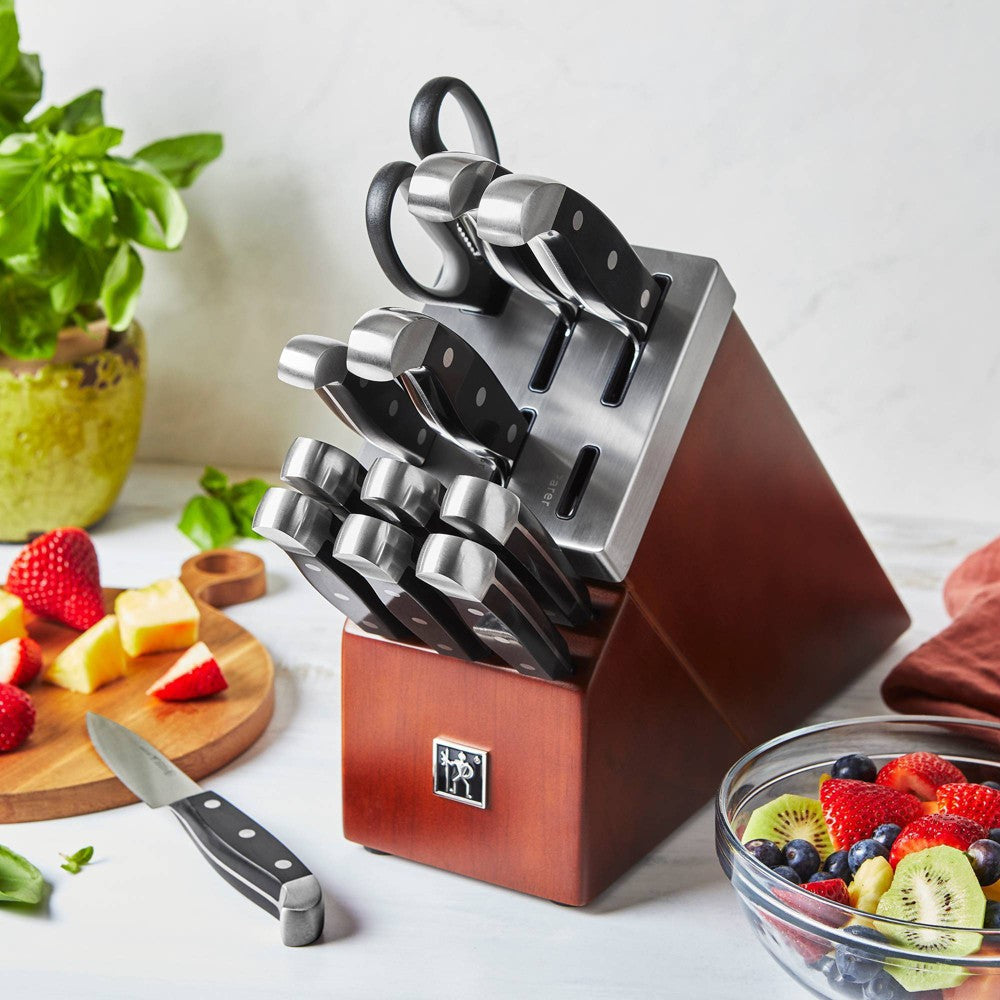 Henckels Statement 13pc Knife Block Set Black/Brown