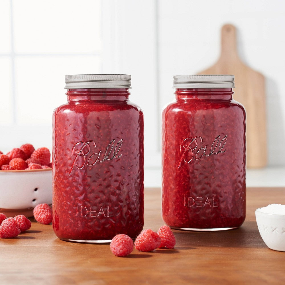 Ball 32oz 4pk Glass Regular Mouth Rose Vintage Mason Jar with Lid and Band