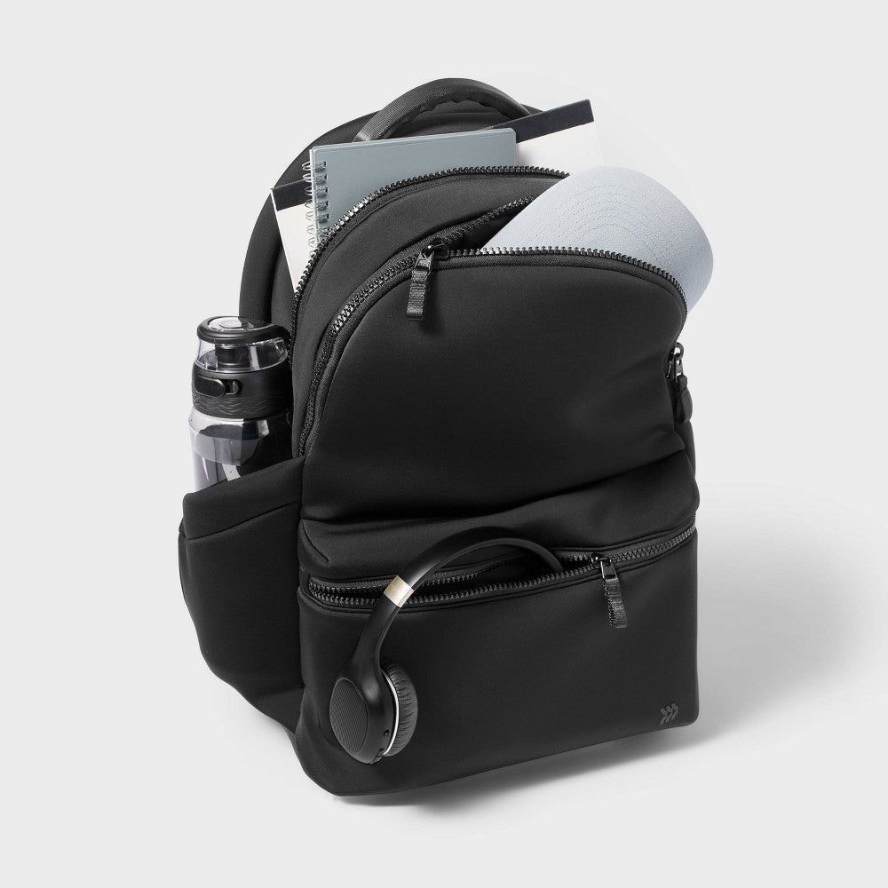 Faux Neoprene 17" Backpack Black - All In Motion?