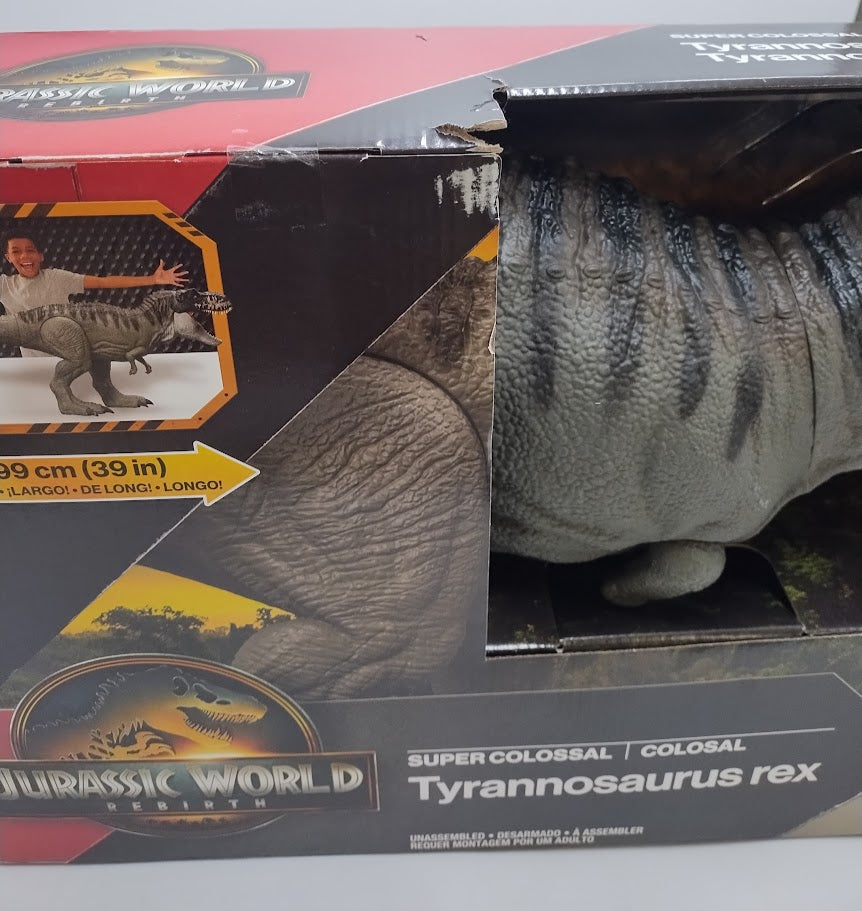 Jurassic World Rebirth Super Colossal Tyrannosaurus Rex Action Figure, T-Rex Dinosaur Movie Toy SEE DETAILS (LOCAL PICKUP ONLY)