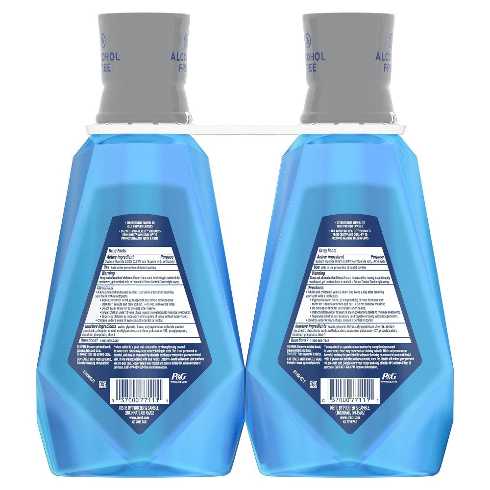 Crest Pro-Health Advanced Anticavity Fluoride Mouthwash - Fresh Mint - 2pk/33.8 fl oz Each