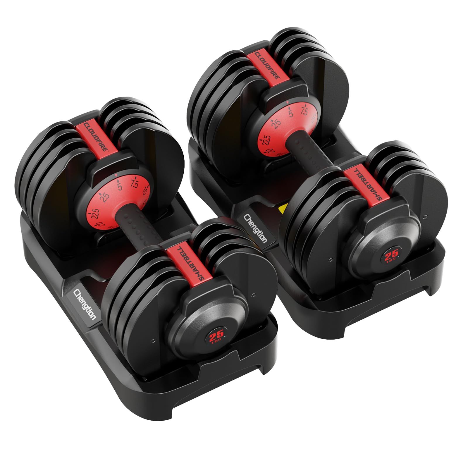 Upgraded Adjustable Dumbbells Set 25 Lbs, 9 Weights Dumbbell single, Quick Adjustable Dumbbells For Men Women Home Gym With Anti-Slip Handle, Safe And No Falling (LOCAL PICKUP ONLY)