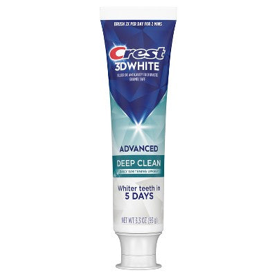 Crest 3D White Advanced Deep Clean Toothpaste - 3.3oz