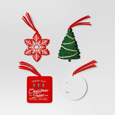 16ct Club Christmas Gift Tag Red/Green/White - Wondershop