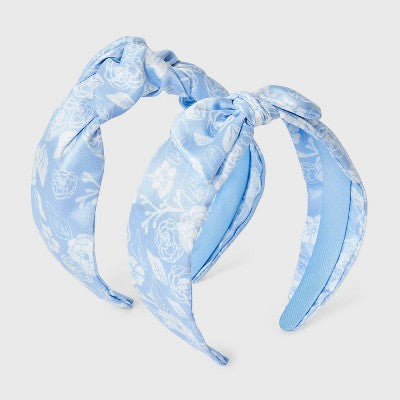 Mommy & Me Flower Headband Set 2pc - A New Day Blue