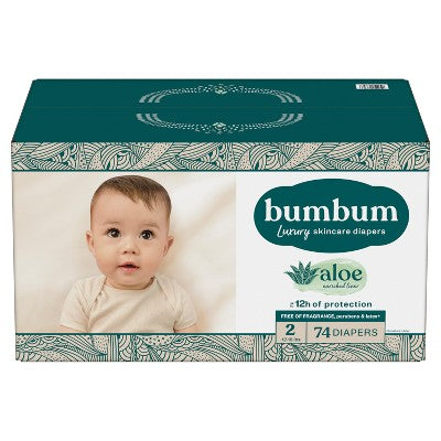 bumbum Luxury Skincare Disposable Diapers - Size 2 - 74ct
