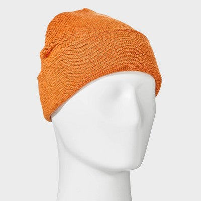 Men's Knit Cuffed Beanie - Goodfellow & Co Orange