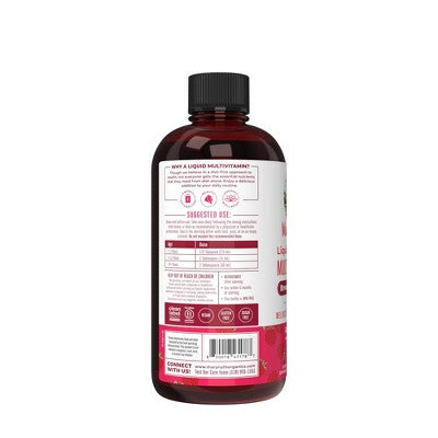 MaryRuth's Liquid Morning Vegan Multivitamin - Raspberry - 15.22 fl oz