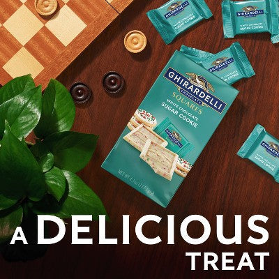 Ghirardelli White Chocolate Candy Sugar Cookie SQUARES - 4.1oz