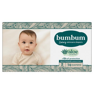 bumbum Luxury Skincare Disposable Diapers - Size 2 - 74ct