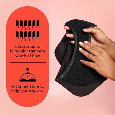 Thinx for All Women's Everyday Comfort Hi-Waist Leakproof Period Briefs - Black XL: Cotton Gusset, Machine Washable, Solid Pattern