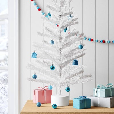 25ct Assorted Shatter-Resistant Christmas Tree Ornament Set Blue - Wondershop
