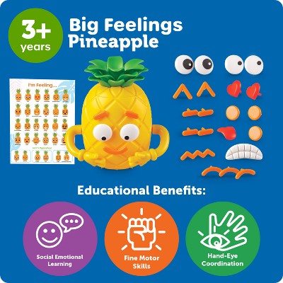 Learning Resources Big Feelings Pineapple: Educational Emotions Development Toy for Preschool, 30 Plastic Pieces