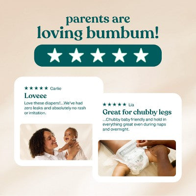 bumbum Luxury Skincare Disposable Diapers - Size 2 - 74ct