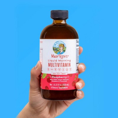 MaryRuth's Liquid Morning Vegan Multivitamin - Raspberry - 15.22 fl oz