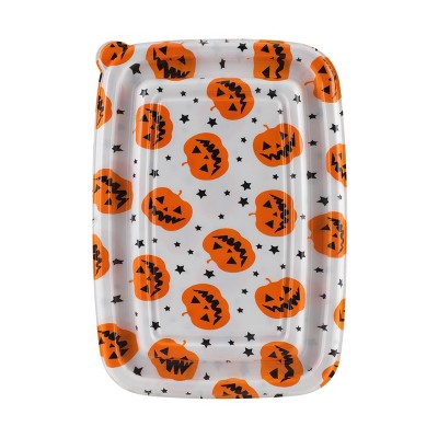 Cook With Color 6pc Halloween Pumpkin Print Rectangle Food Storage Container Set