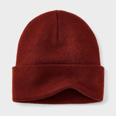Men's Knit Cuffed Beanie - Goodfellow & Co Maroon