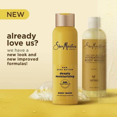 SheaMoisture Body Wash Deeply Moisturizing - Raw Shea Butter with Pro-Ceramides & Frankincense - 18 fl oz