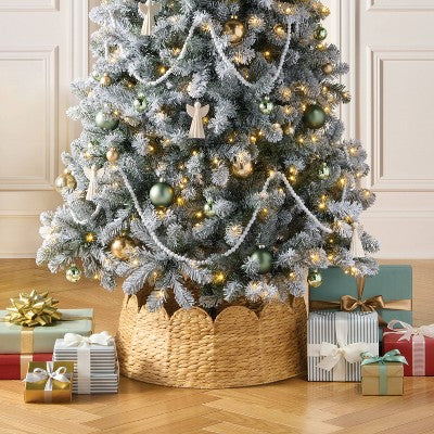 Christmas Water Hyacinth Scalloped Tree Collar - Wondershop (LOCAL PICKUP ONLY)