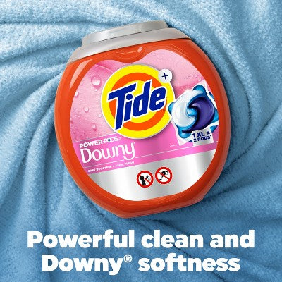 Tide April Fresh Power Pods with Downy HE Compatible Laundry Detergent Pacs - 32ct