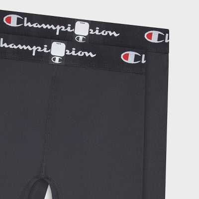 Champion Youth 2pk Compression Shorts - Black S