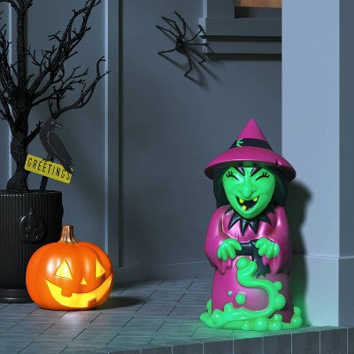 9" Lit Pumpkin Jack Halloween Decorative Prop with Timer - Hyde and EEK! Boutique