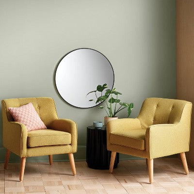 28" Round Metal Mirror Black - Room Essentials (LOCAL PICKUP ONLY)