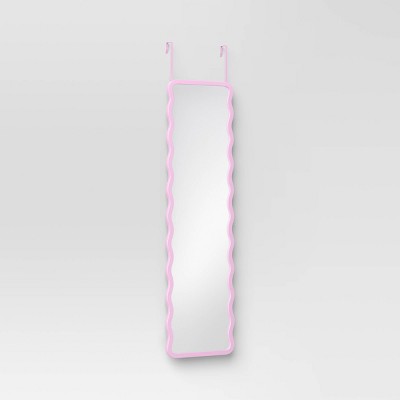Wavy Over The Door Mirror Pink - Room Essentials (LOCAL PICKUP ONLY)