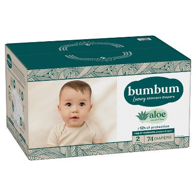 bumbum Luxury Skincare Disposable Diapers - Size 2 - 74ct