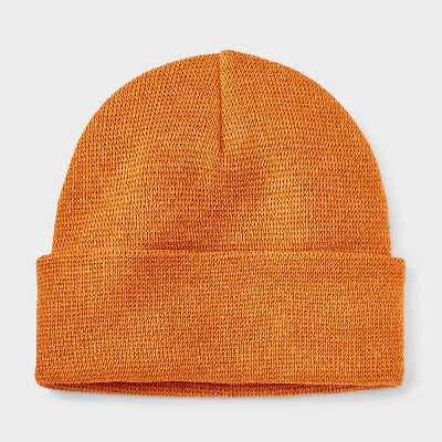 Men's Knit Cuffed Beanie - Goodfellow & Co Orange