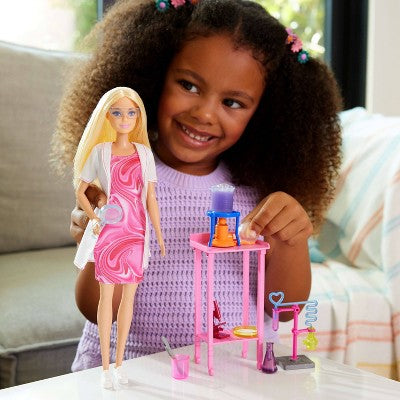 Barbie Scientist Blonde 11" Fashion Doll, Lab Table and Color-Change Accessories