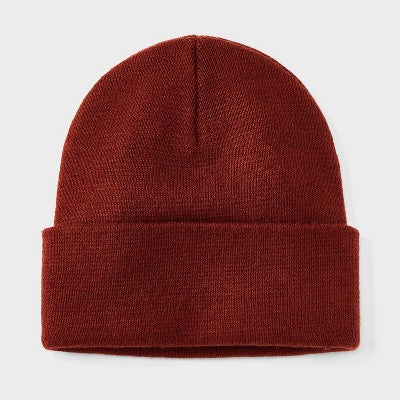Men's Knit Cuffed Beanie - Goodfellow & Co Maroon