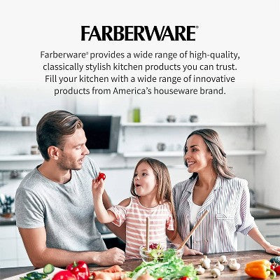 Farberware 3pc Knife Set White/Gold: Chef, Paring & Utility Knives, Stainless Steel Blades, Riveted ABS Handles