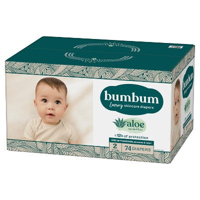 bumbum Luxury Skincare Disposable Diapers - Size 2 - 74ct