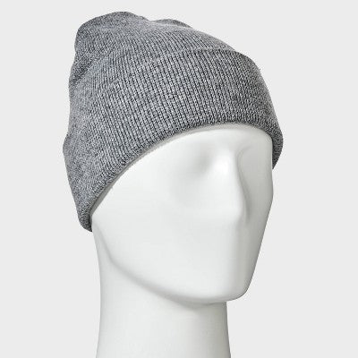 Men's Knit Cuffed Beanie - Goodfellow & Co Light Gray