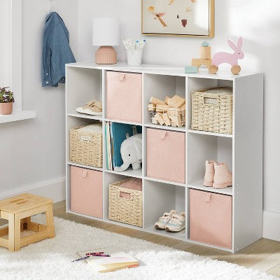 11" 12 Cube Book Shelf White - Brightroom (LOCAL PICKUP ONLY)