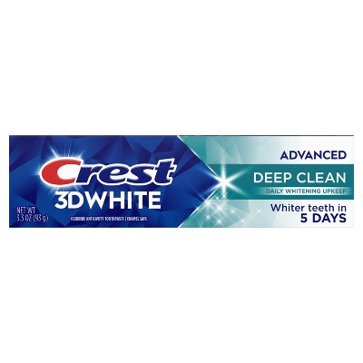 Crest 3D White Advanced Deep Clean Toothpaste - 3.3oz