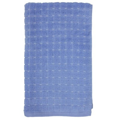6pc Bath Towel Set Light Blue Checkered Daisy - Kapoor Home