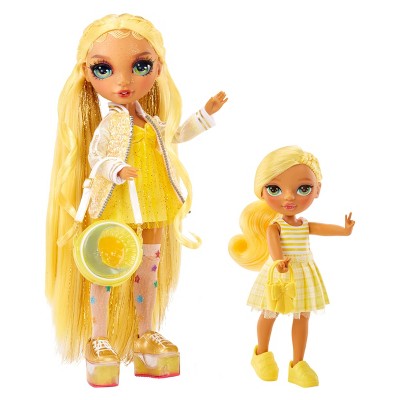 Rainbow High Littles Daisy Madison Yellow 5.5" Posable Small Doll with Purse Magical Pet Bear