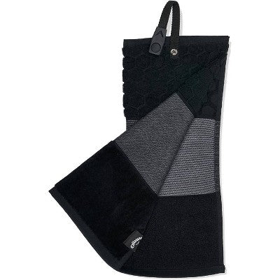 Callaway Trifold Towel - Black: Cotton Golf Accessory