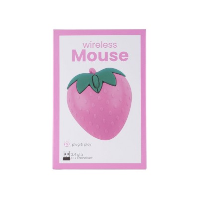 Vivitar 'Strawberry' Novelty Computer Mouse - Berry Pink: Wireless Radio Frequency, Home Use