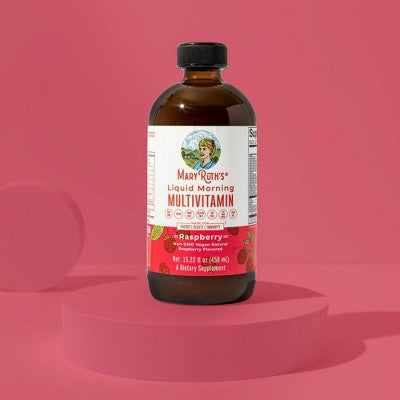 MaryRuth's Liquid Morning Vegan Multivitamin - Raspberry - 15.22 fl oz