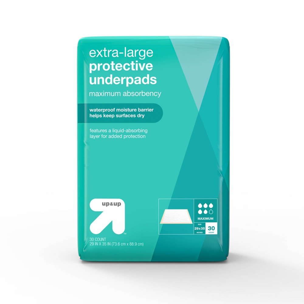 Protective Bed Underpads - Maximum Absorbency - Extra Large - 30ct - up & up