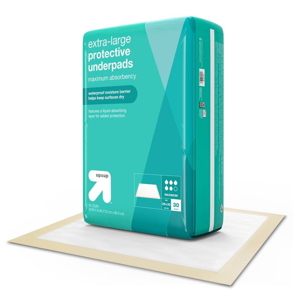 Protective Bed Underpads - Maximum Absorbency - Extra Large - 30ct - up & up