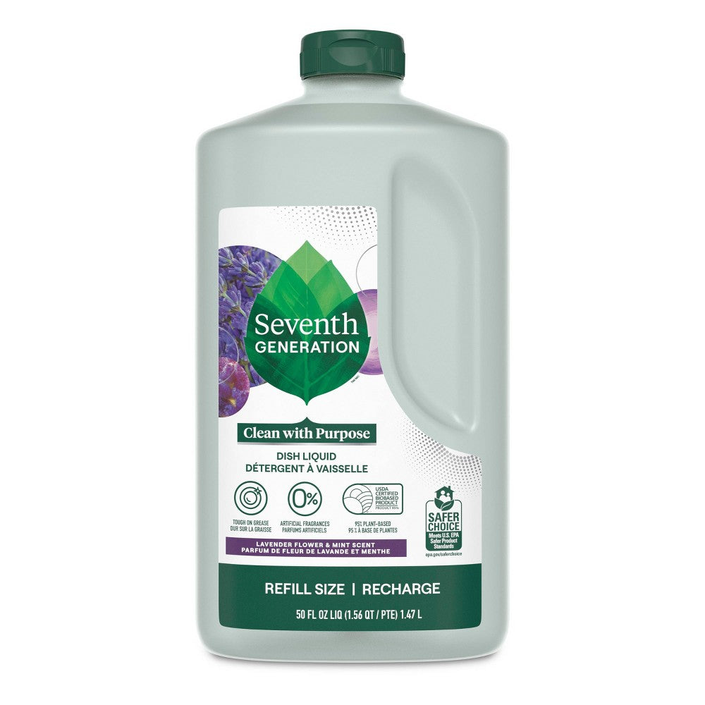 Seventh Generation Dish Liquid Soap - Lavender & Mint - 50 fl oz