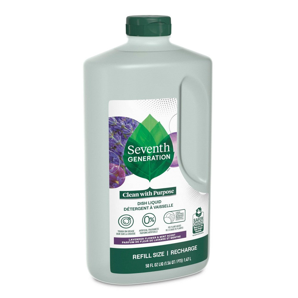 Seventh Generation Dish Liquid Soap - Lavender & Mint - 50 fl oz