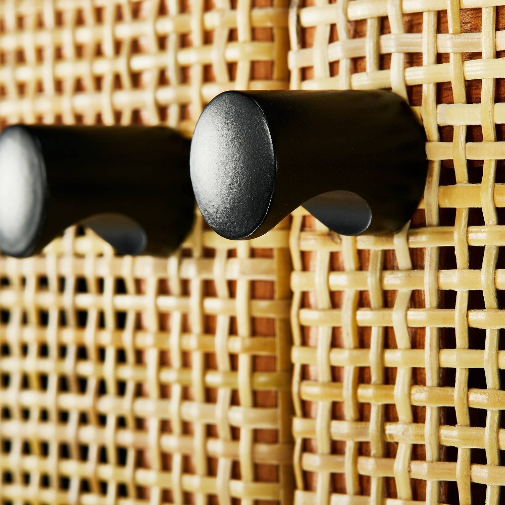 Springville Caned Door TV Stand for TVs up to 60" Black - Threshold™ designed with Studio McGee (LOCAL PICKUP ONLY)