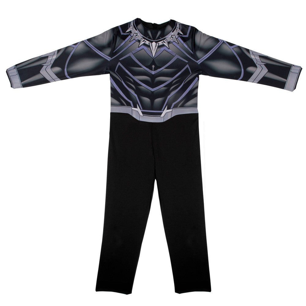 Kids' Black Panther Halloween Costume Jumpsuit with Mask L